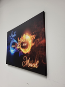 49119100 gtipli Ladin çerçeveli renkli baskılı tuvaller. Ab btb görseli