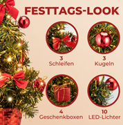  Süslü minyatür yapay Noel ağacı. GTİP 95051090 AB BTB görseli