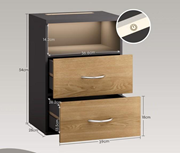  Ahşap çekmeceli yatak odası komodini. GTİP 94035000 AB BTB görseli