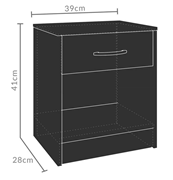 Ahşap yatak başı komodini GTİP 94035000 AB BTB görseli