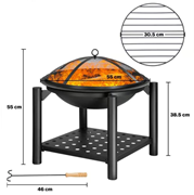  Çelik dış mekan ateş çukuru. GTİP 73218900 AB BTB görseli