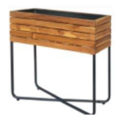  Ayaklı ahşap çerçeveli plastik saksı. GTİP 73269098 AB BTB görseli